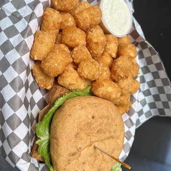 Black Water - Chix sandwich and Tots - Vegan Near Me - Portland, Oregon Black Water - Chix sandwich and Tots - Vegan Near Me - Portland, Oregon