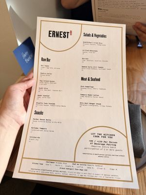 Menu photo 1 Ernest San Francisco, CA Menu photo 1 Ernest San Francisco, CA