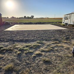 Bowman Building - This photo shows a completed monolithic concrete pad after finishing and curing.