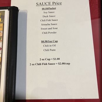 Thai Lily Cafe - Sauce prices (Yelp limit 10 photos but menu prices in restaurant is same as online order) - Thai Near Me - Houston, Texas Thai Lily Cafe - Sauce prices (Yelp limit 10 photos but menu prices in restaurant is same as online order) - Thai Near Me - Houston, Texas