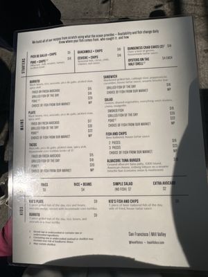 Menu photo 1 Hook Fish San Francisco, CA Menu photo 1 Hook Fish San Francisco, CA
