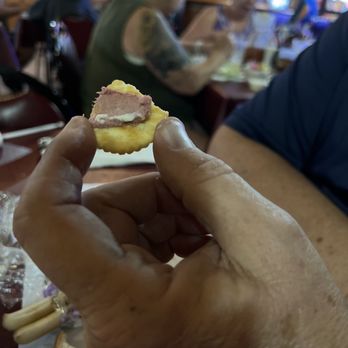 Long Branch Saloon - Liver paste on a cracker - American Near Me - Amboy, Illinois
