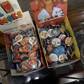 Spineless Reads - Buttons! - Bookstores Near Me - Williamsburg, Virginia