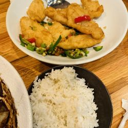 Shang Noodle & Chinese - Salt & Pepper fish fillet with rice