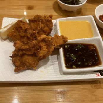 Kajiken - Karaage. Wish it would've been cooked a bit longer. But was good with the soy sauce and scallion - Japanese Near Me - Chicago, Illinois Kajiken - Karaage. Wish it would've been cooked a bit longer. But was good with the soy sauce and scallion - Japanese Near Me - Chicago, Illinois