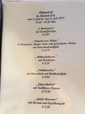 Menu photo 1 Herman Post Bremen, HB