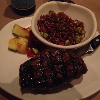 Bonefish Grill - 12Oz. steak, medium rare, with side of quinoa. - Seafood Near Me - Orlando, Florida
