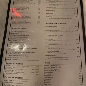 Al Biernat's Oak Lawn - Menu - Steakhouses Near Me - Dallas, Texas Al Biernat's Oak Lawn - Menu - Steakhouses Near Me - Dallas, Texas
