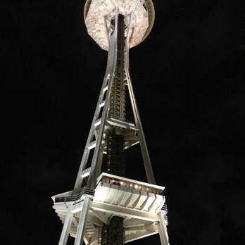 Space Needle - The view from the ground at night - Landmarks & Historical Buildings Near Me - Seattle, Washington Space Needle - The view from the ground at night - Landmarks & Historical Buildings Near Me - Seattle, Washington