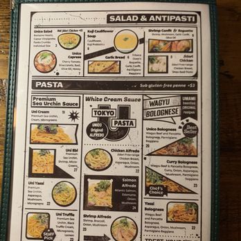 Unico Tokyo Pasta - Menu 8-11-26 - Japanese Near Me - El Segundo, California Unico Tokyo Pasta - Menu 8-11-26 - Japanese Near Me - El Segundo, California