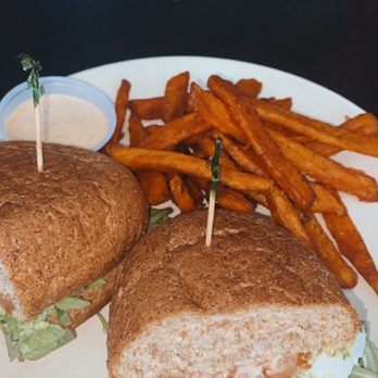 Veggie Grill by Next Level - the caprese and sweet potato fries - Vegan Near Me - Seattle, Washington