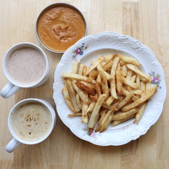 Chiya Chai Cafe - Curry fries, fresh turmeric curry chai and salty pink Himalayan with almond butter chai. - Coffee & Tea Near Me - Chicago, Illinois