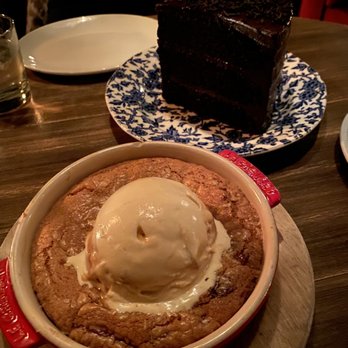 Gilt Bar - Skillet cookie and chocolate layer cake - New American Near Me - Chicago, Illinois