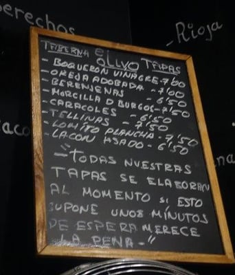 Menu photo 3 El Olivo Valencia, V
