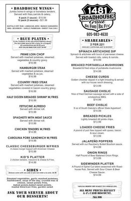 Menu photo 1 1481 Grille Arlington, SD