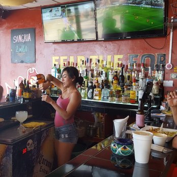 Devil's Bar - Susy Making Some Cocktails - Sports Bars Near Me - Puerto Vallarta, JAL