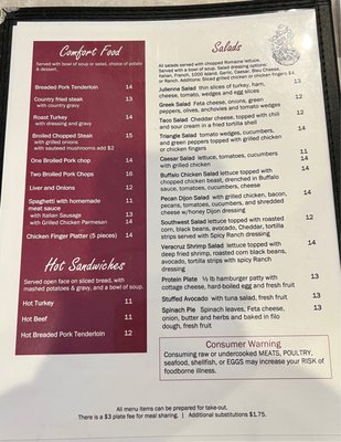 Menu photo 2 Triangle Family Restaurant Grayslake, IL