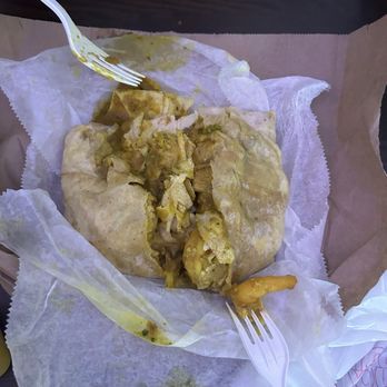 Joy's Roti Delight - Dhalpourie with curry shrimp - Indian Near Me - Lauderhill, Florida Joy's Roti Delight - Dhalpourie with curry shrimp - Indian Near Me - Lauderhill, Florida