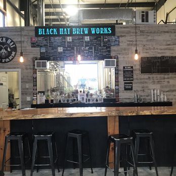 Black Hat Brew Works - a bar with stools - Breweries Near Me - Bridgewater, Massachusetts