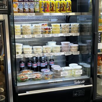 Main Street Bagel Deli - Salad and cream cheese fridge - Delis Near Me - Fairfax, Virginia