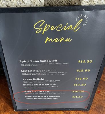 Menu photo 4 Mustard Cafe Newport Coast, CA