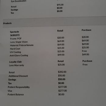Stanton Optical - Receipt of my new lenses for my glasses. - Optometrists Near Me - Jupiter, Florida Stanton Optical - Receipt of my new lenses for my glasses. - Optometrists Near Me - Jupiter, Florida