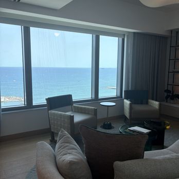 Hotel Arts Barcelona - Living room overlooking Mediterranean Sea - Hotels Near Me - Barcelona, B Hotel Arts Barcelona - Living room overlooking Mediterranean Sea - Hotels Near Me - Barcelona, B