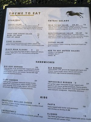 Menu photo 8 Wild Thyme Cafe Springdale, UT
