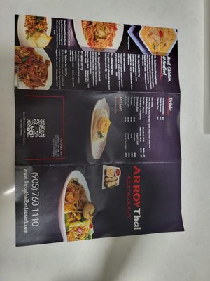 Menu photo 1 Arroy Thai Restaurant Vaughan, ON