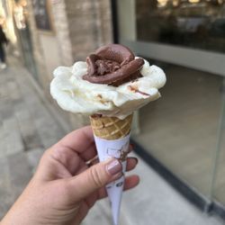 Amorino - Ice cream cone!  Coconut and chocolate. Yummy!