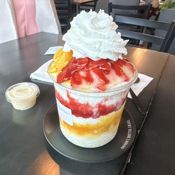 Snowy Village - $19 Large Strawberry & mango 5/5 - Shaved Ice Near Me - Seattle, Washington Snowy Village - $19 Large Strawberry & mango 5/5 - Shaved Ice Near Me - Seattle, Washington