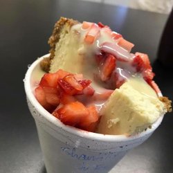 MLK Snowballs - Stuff cheesecake.. real cheesecake and strawberries a must try.