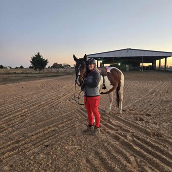Galaxy Riding School - Aria and Ms. Jenny got to be the first in the brand new outdoor arena! - Horseback Riding Near Me - Farmersville, Texas Galaxy Riding School - Aria and Ms. Jenny got to be the first in the brand new outdoor arena! - Horseback Riding Near Me - Farmersville, Texas