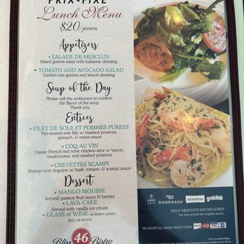 Bliss 46 Bistro - Prix-fixe 3 course lunch menu 11 am to 4 pm (only) - French Near Me - Sunnyside, New York Bliss 46 Bistro - Prix-fixe 3 course lunch menu 11 am to 4 pm (only) - French Near Me - Sunnyside, New York