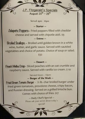Menu photo 1 JP Fitzgeralds Hamburg, NY Menu photo 1 JP Fitzgeralds Hamburg, NY