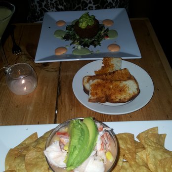Corner Social - Cerviche (bottom) crab cake (top) - New American Near Me - New York, New York Corner Social - Cerviche (bottom) crab cake (top) - New American Near Me - New York, New York