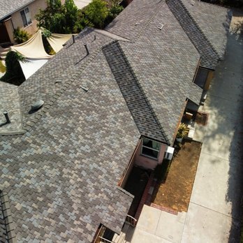 J & J Roofing - Drone photo of a recent shingle reroof. - Roofing Near Me - Pasadena, California J & J Roofing - Drone photo of a recent shingle reroof. - Roofing Near Me - Pasadena, California