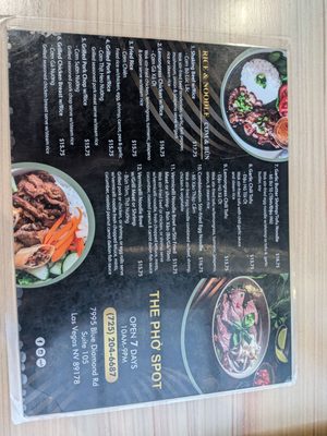 Menu photo 2 The Pho Spot Las Vegas, NV Menu photo 2 The Pho Spot Las Vegas, NV
