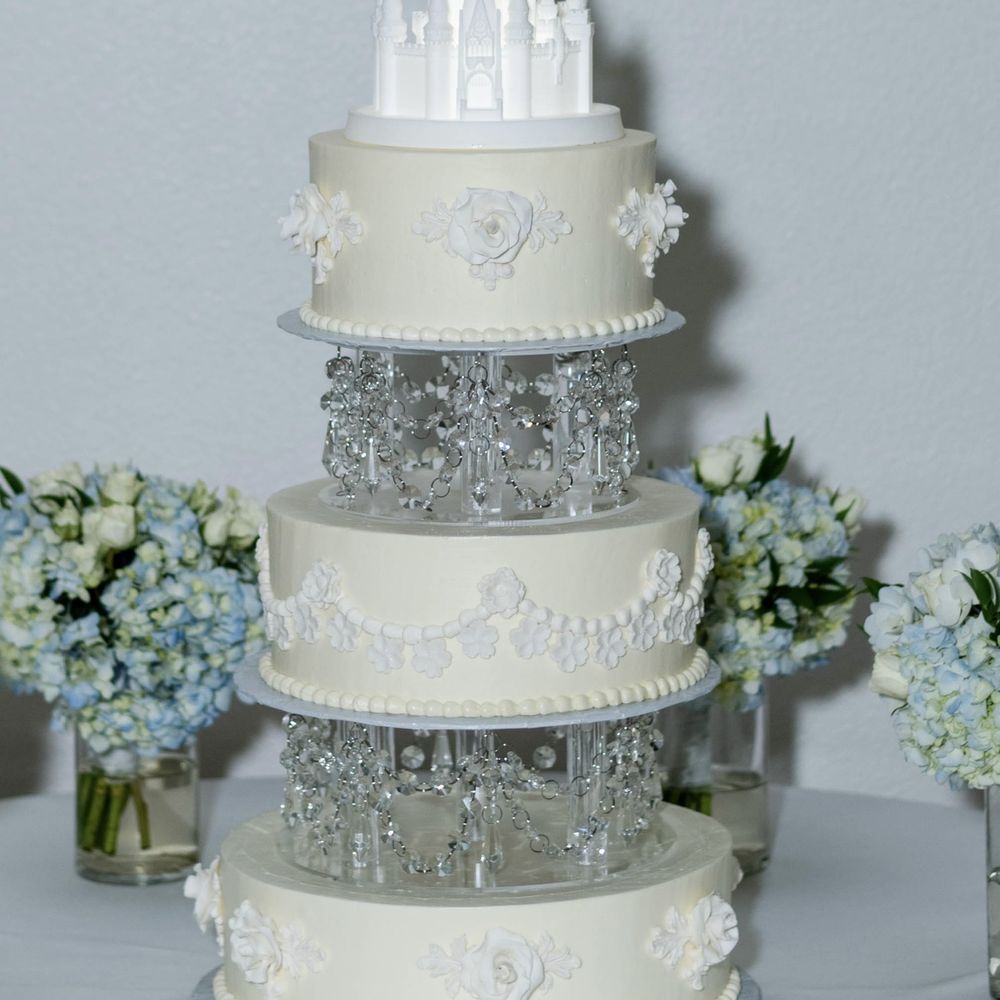 Millstone Bakery - Custom Disney Castle Swiss Merengue Wedding Cake by Millstone Bakery in Plano - Bakeries Near Me - Plano, Texas