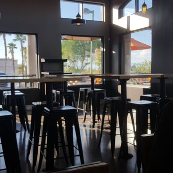 Blaze Pizza - One of the sitting areas, by the front entrance - Salad Near Me - Henderson, Nevada