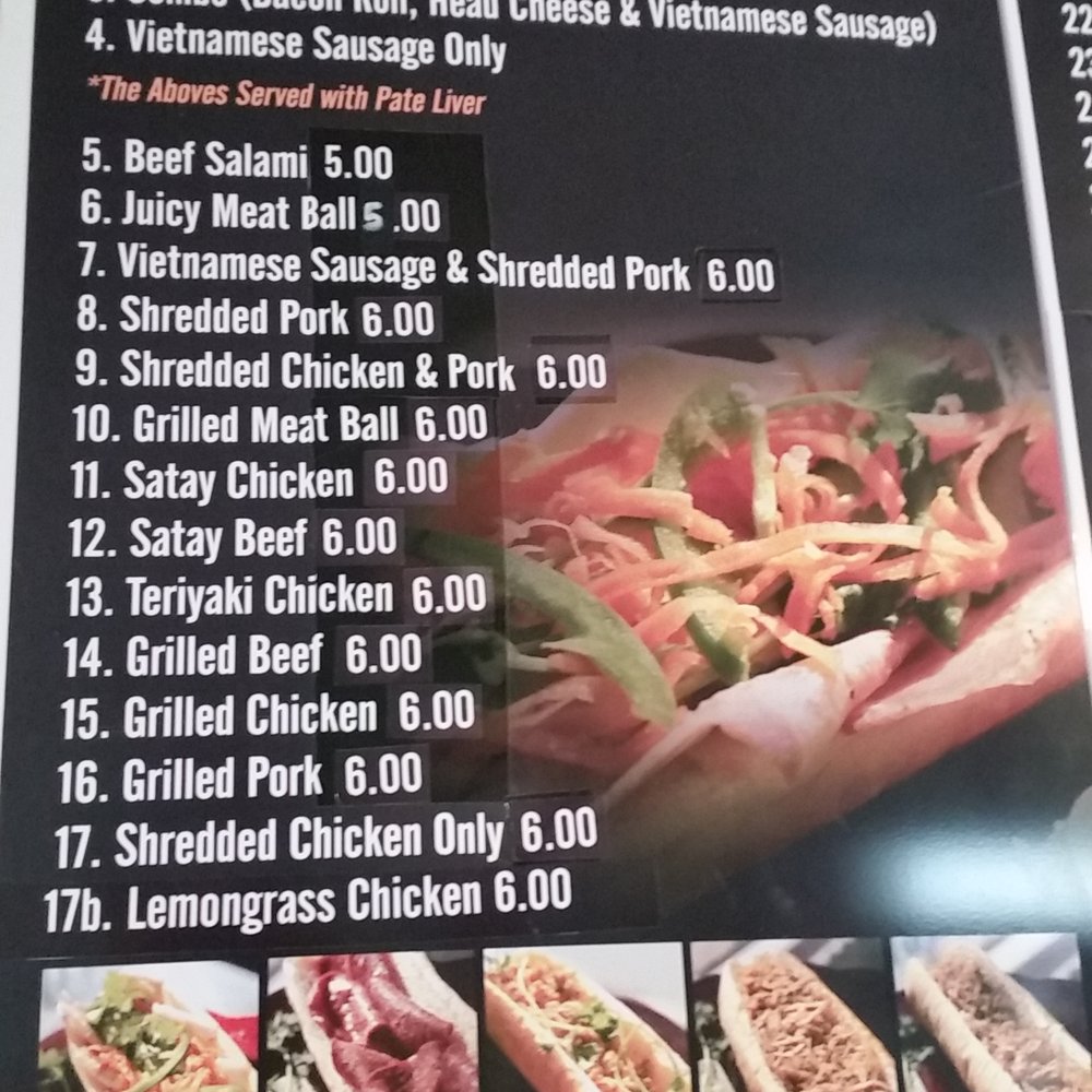 Nhon Hoa Sandwich Bar - Here's the list of meat Bahn Mi (sandwiches) - Vietnamese Near Me - Edmonton, Alberta Nhon Hoa Sandwich Bar - Here's the list of meat Bahn Mi (sandwiches) - Vietnamese Near Me - Edmonton, Alberta