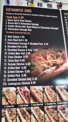 Menu photo 3 Nhon Hoa Sandwich Bar Edmonton, AB Menu photo 3 Nhon Hoa Sandwich Bar Edmonton, AB