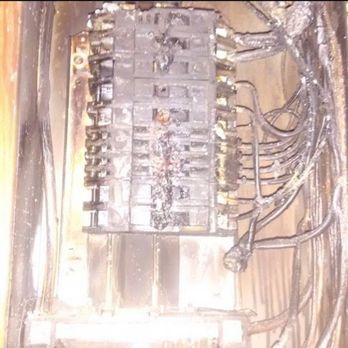 Flat Rate Inspections - Electrical fire caused by non UL listed electrical panel. Breakers overheated without tripping - Home Inspectors Near Me Flat Rate Inspections - Electrical fire caused by non UL listed electrical panel. Breakers overheated without tripping - Home Inspectors Near Me