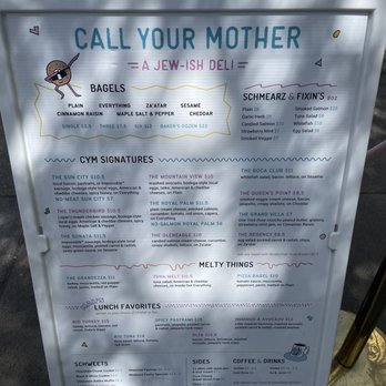 Call Your Mother Deli - Park View - Menu - Bagels Near Me - Washington, DC, District of Columbia Call Your Mother Deli - Park View - Menu - Bagels Near Me - Washington, DC, District of Columbia