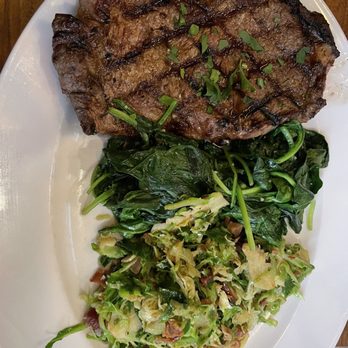 Mabella - Ribeye with wilted spinach and shaved Brussels - Italian Near Me - Columbus, Georgia