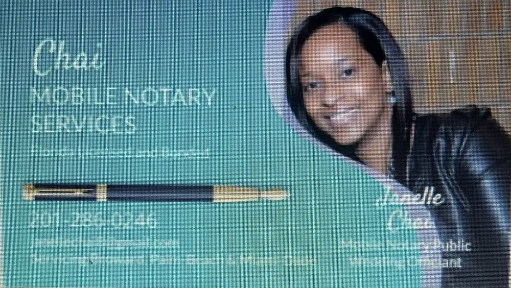 CHAI MOBILE NOTARY SERVICES Updated April 2024 Request a Quote