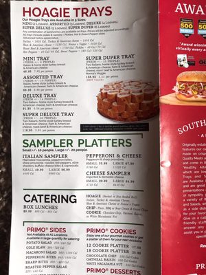 Menu photo 2 PrimoHoagies Hamilton Square, NJ Menu photo 2 PrimoHoagies Hamilton Square, NJ