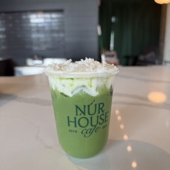 Nur House Cafe - Mango sticky rice matcha - Coffee & Tea Near Me - Minneapolis, Minnesota