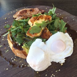 Grilling Art - Smashed Avo with poachies and bacon added