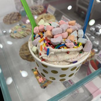 Crush Cookie Bar - You can build your own ice cream ! I got vanilla ice cream with trix cereal and some cereal marshmallows! - Ice Cream & Frozen Yogurt Near Me - Englewood, New Jersey Crush Cookie Bar - You can build your own ice cream ! I got vanilla ice cream with trix cereal and some cereal marshmallows! - Ice Cream & Frozen Yogurt Near Me - Englewood, New Jersey